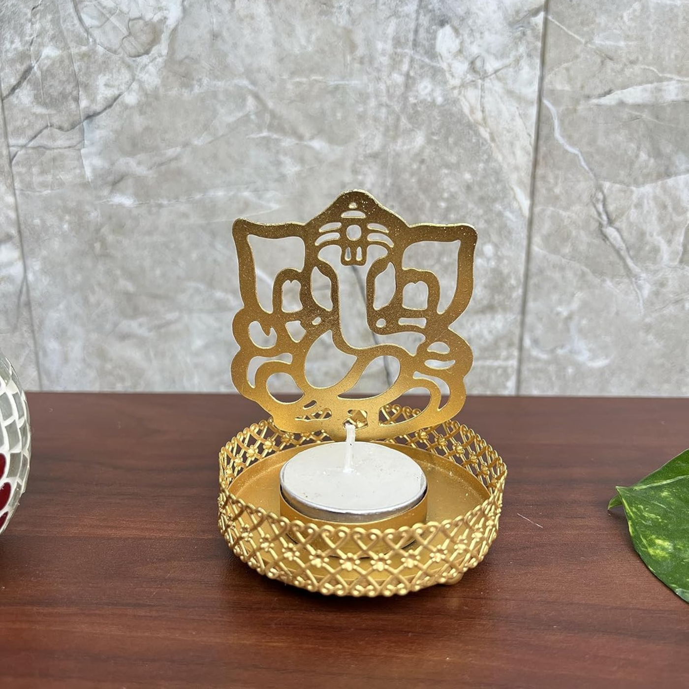 Ganesh Shadow Decorative T-Light Holder